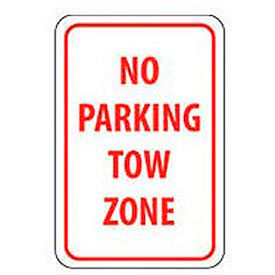 National Marker Company TM38J Reflective Aluminum Sign - No Parking Tow Zone- .080" Thick, TM38J image.