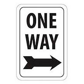 National Marker Company TM23J Reflective Aluminum Sign - One Way Right Arrow - .080" Thick, TM23J image.