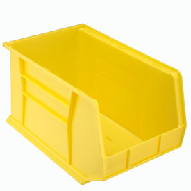 Akro-Mils 30260 YELLO Akro-Mils® AkroBin® Plastic Stack & Hang Bin, 11"W x 18"D x 10"H, Yellow image.