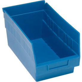 QSB202BL Quantum Plastic Shelf Storage Bin - QSB202 Nestable 6-5/8"W x 11-5/8"D x 6"H Blue