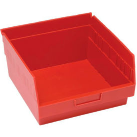 plastic nesting storage shelf bin qsb209 11-1/8"w x 11-5/8"d x 6"h red Plastic Nesting Storage Shelf Bin QSB209 11-1/8"W x 11-5/8"D x 6"H Red