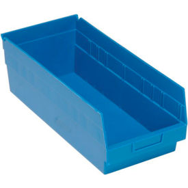 QSB208BL Quantum Plastic Shelf Storage Bin - QSB208 Nestable 8-3/8"W x 17-7/8"D x 6"H Blue