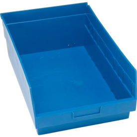 plastic nesting storage shelf bin qsb210 11-1/8"w x 17-7/8"d x 6"h blue Plastic Nesting Storage Shelf Bin QSB210 11-1/8"W x 17-7/8"D x 6"H Blue