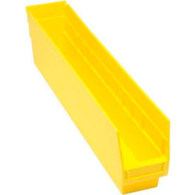 QSB205YL Quantum Plastic Shelf Bin - QSB205 4-1/8"W x 23-5/8"D x 6"H Yellow