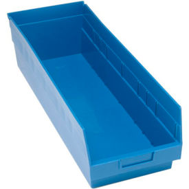 plastic nesting storage shelf bin qsb214 8-3/8"w x 23-5/8"d x 6"h blue Plastic Nesting Storage Shelf Bin QSB214 8-3/8"W x 23-5/8"D x 6"H Blue