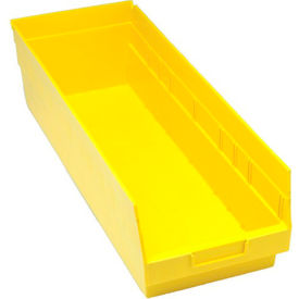 plastic nesting storage shelf bin qsb214 8-3/8"w x 23-5/8"d x 6"h yellow Plastic Nesting Storage Shelf Bin QSB214 8-3/8"W x 23-5/8"D x 6"H Yellow