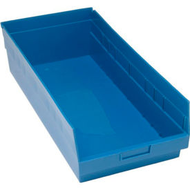 plastic nesting storage shelf bin qsb216 11-1/8"w x 23-5/8"d x 6"h blue Plastic Nesting Storage Shelf Bin QSB216 11-1/8"W x 23-5/8"D x 6"H Blue