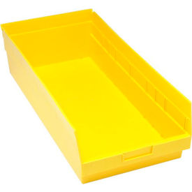 plastic nesting storage shelf bin qsb216 11-1/8"w x 23-5/8"d x 6"h yellow Plastic Nesting Storage Shelf Bin QSB216 11-1/8"W x 23-5/8"D x 6"H Yellow