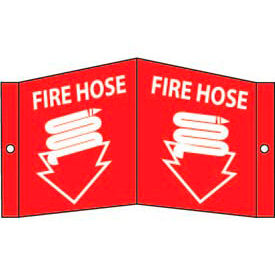 National Marker Company VS2R Fire Hose Sign - Acrylic 5-3/4 x 8-3/4 image.
