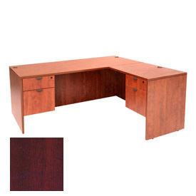 71Inch L Desk with 47 Inch Right Return in Mahogany view 2