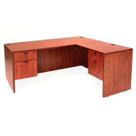 Regency 71Inch L Desk with 47 Inch Right Return in Cherry - Manager Series 