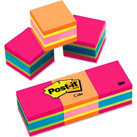 Post-it Notes Mini Cubes, 2 x 2 400 Sheets/Pad, 3 Cubes/Pack