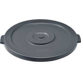 Global Industrial 240463GY Global Industrial™ Plastic Trash Can Lid - 44 Gallon Gray image.