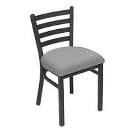 Phoenix Office Furn. 139BK-1571 Fabric Upholstered Restaurant Chair With Ladder Back - Gray image.