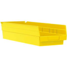 Akro-Mils 30138YELLO Akro-Mils Plastic Nesting Storage Shelf Bin 30138 - 6-5/8"W x 17-7/8"D x 4"H Yellow image.