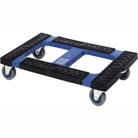 Quantum Storage Systems DLY-3018 Quantum Plastic Container Dolly DLY3018 With Padded Rubber Ledge 30"L X 18"W image.