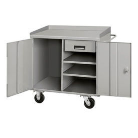 Global Industrial 253754 Global Industrial™ Mobile Service Cabinet Bench W/ Drawer, 36"W x 26"D image.