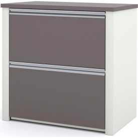 Bestar 93631-1159 Bestar® Lateral File With Top (Unassembled) - 30" - Slate & Sandstone - Connexion Series image.