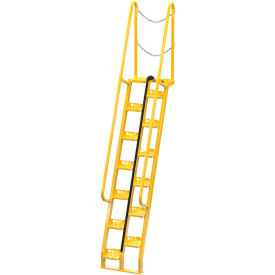 Vestil Manufacturing ATS-8-68 Alternating Stair 8 13-Step Ladder, 68° Angle - ATS-8-68 image.