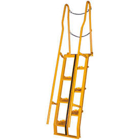 Vestil Manufacturing ATS-10-68 Alternating Stair 10 16-Step, 68° Angle - ATS-10-68 image.