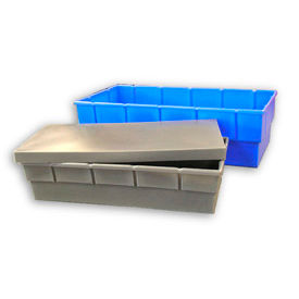 Bayhead Products BC-4721BL Bayhead Storage Container BC-4721 - 48-1/2 x 23 x 13-1/2 Blue image.