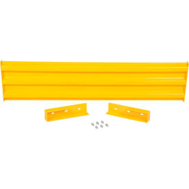 Vestil Manufacturing GR-F3R-DI-6-YL Steel Traffic Machinery Guard Rail, Drop In Style, 6L, Yellow image.
