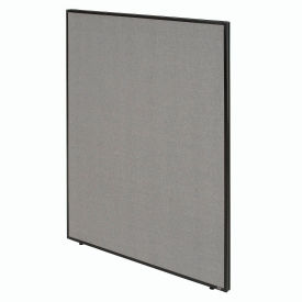 Global Industrial 238640GY Interion® Office Partition Panel, 60-1/4"W x 72"H, Gray image.