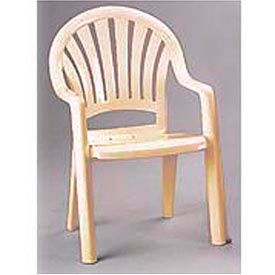 Grosfillex Fanback Stacking Outdoor Armchair - Sand - Pkg Qty 16 Grosfillex Fanback Stacking Outdoor Armchair - Sand - Pkg Qty 16