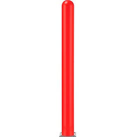 Global Industrial 238818RD Global Industrial™ Smooth Bollard Post Sleeve 4" HDPE Dome Top, Red image.