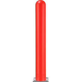 Global Industrial 238819RD Global Industrial™ Smooth Bollard Post Sleeve, 6" HDPE Dome Top, Red image.