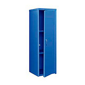 Global Industrial 238847BL Global Industrial™ 1-Tier 1 Door Heavy Duty Locker, 24"W x 24"D x 74"H, Blue, All-Welded image.