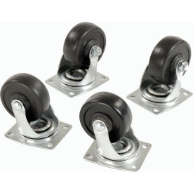 Global Industrial 251444 Set of (4) Swivel 3" Replacement Casters for Global Industrial™ Hardwood Dolly 1000 Lb. Cap. image.