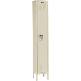 Hallowell U1888-1PT Hallowell® 1-Tier 1 Door Premium Locker, 18"W x 18"D x 78"H, Tan, Unassembled image.