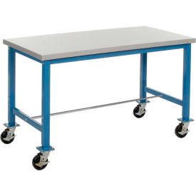 Global Industrial 607941A Global Industrial™ Mobile Packing Workbench, ESD Square Edge, 60"W x 30"D image.