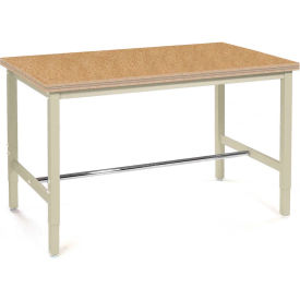 Global Industrial 60x30 Adjustable Height Workbench Square Tube Leg - Shop Top Square Edge Tan Global Industrial 60x30 Adjustable Height Workbench Square Tube Leg - Shop Top Square Edge Tan