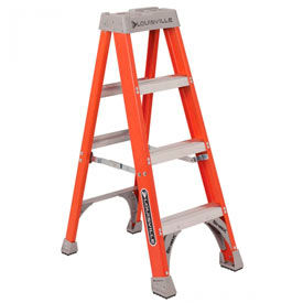 Louisville Ladder1 FS1504. Louisville 4 Fiberglass Step Ladder - 300 lb Cap. - FS1504. image.