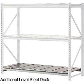 Global Industrial 504351A Global Industrial™ Additional Shelf, Extra Heavy Duty Rack, Steel Deck, 96"W x 36"D, Gray image.