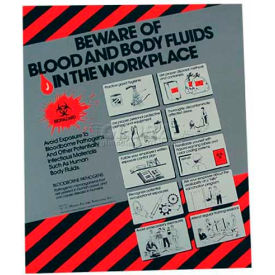 National Marker Company BHWP1 Poster, Bloodborne Pathogens, 24 x 20 image.