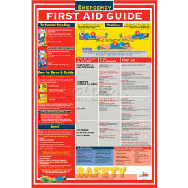National Marker Company PST002 Poster, First Aid Guidefety, 18 x 24 image.