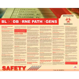 National Marker Company PST005 Poster, Bloodborne Pathogens, 24 x 30 image.