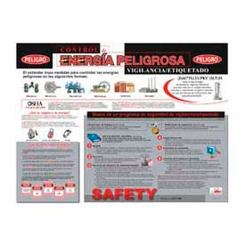 National Marker Company SPPST006 Poster, Hazardous Energy Control (Spanish), 18 x 24 image.