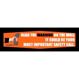 National Marker Company BT29 Banner, Read the Warning, 3ft x 10ft image.