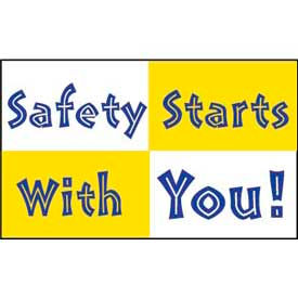 National Marker Company BT523 Banner, Safety Starts With You, 3ft x 5ft image.