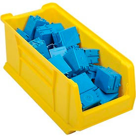 Akro-Mils 30287YELLO Akro-Mils® Super-Size AkroBin® Plastic Stacking Bin, 11"W x 23-7/8"D x 10"H, Yellow image.