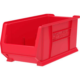 Akro-Mils 30287RED Akro-Mils® Super-Size AkroBin® Plastic Stacking Bin, 11"W x 23-7/8"D x 10"H, Red image.