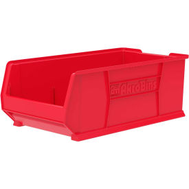 Akro-Mils 30293RED Akro-Mils® Super-Size AkroBin® Plastic Stacking Bin, 16-1/2"W x 29-7/8"D x 11"H, Red image.