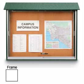 United Visual Products UVMC5240-WH United Visual Products Sliding-Door Outdoor Message Center - 52"W x 40"H - White image.
