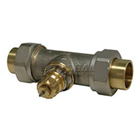 Danfoss 013G8042 Radiator or baseboard valve body - 1/2" solder/union straight for 2-pipe steam image.