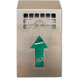 No Butts Bin Co. Inc. NBB01 Wall Mount Bin Outdoor Ashtray Stainless Steel image.