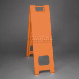Plasticade Products 150ORANGE-2 Plasticade® Narrowcade Barricade Sign Stand w/ 2 Panels & No Sheeting, 13"W x 45"H, Orange image.